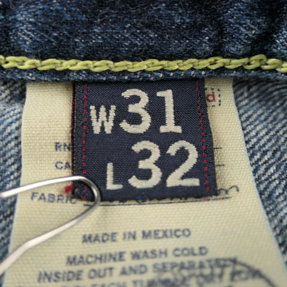 Abercrombie Fitch Mens Jeans 31x32 Blue Bootcut Button Fly Heavy Ounce Vintage
